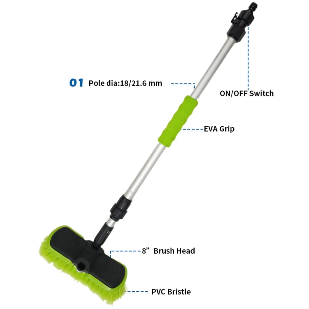 on/off Switch Van Soft Washing Floor Butterfly Brush with Telescopic Handle