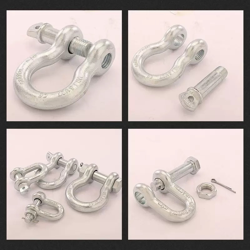 Hot Sale D Shape Industrial 36*24*12cm China 3/4 Shackles Tri-Circle Long Shackle