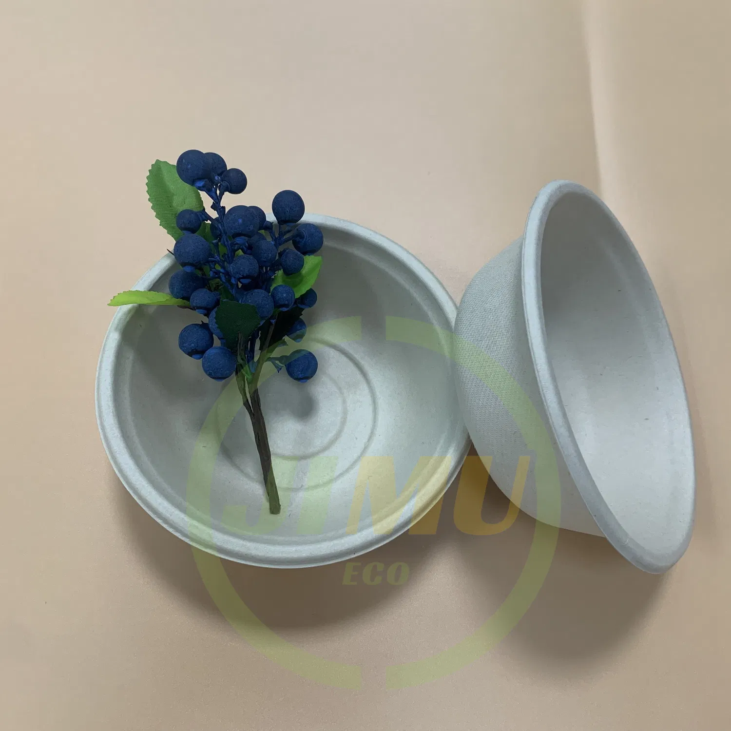 Natural Unbleached Disposable Biodegradable Tableware 500ml Round Soup Bowl