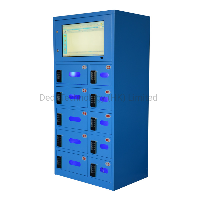 Умный зарядный шкаф Dedi на 10 ячеек для телефонов и ноутбуков