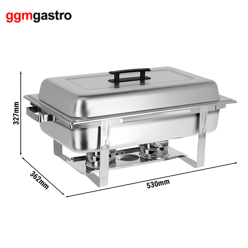 Stainless Steel Hydraulic De Lux Buffet Set Heating Food Warmer Chafing Dishes