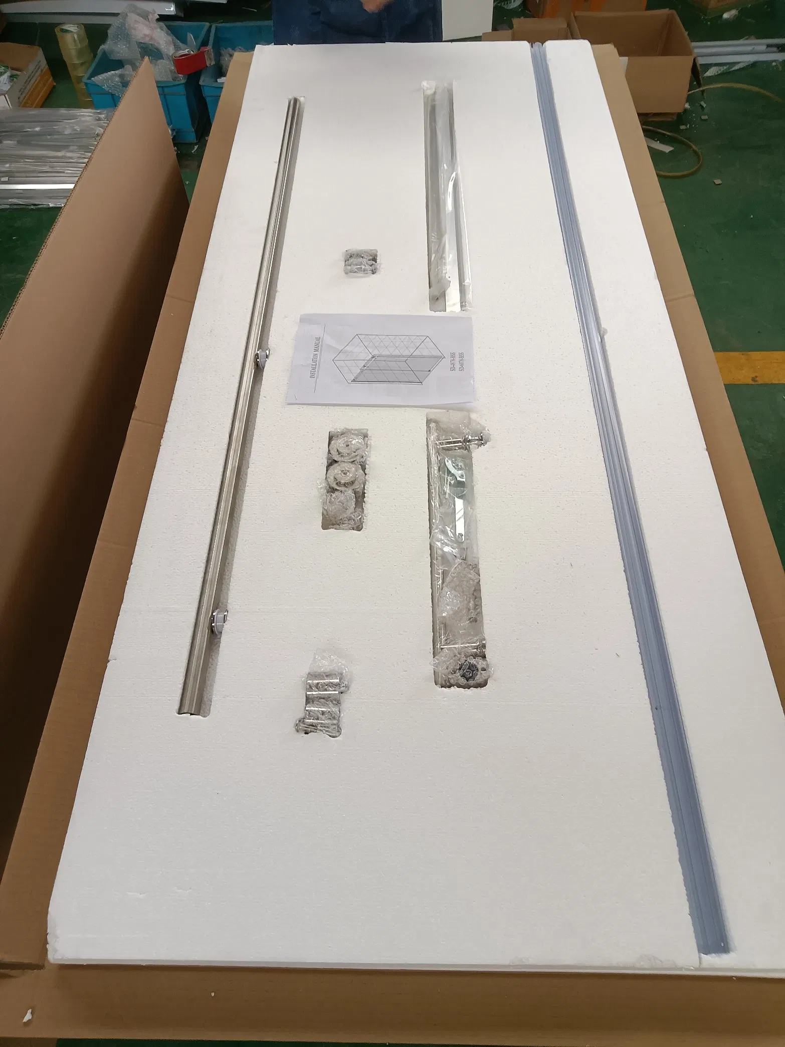Shower Room Hardware Kit, Shower Door Hardware with Glass