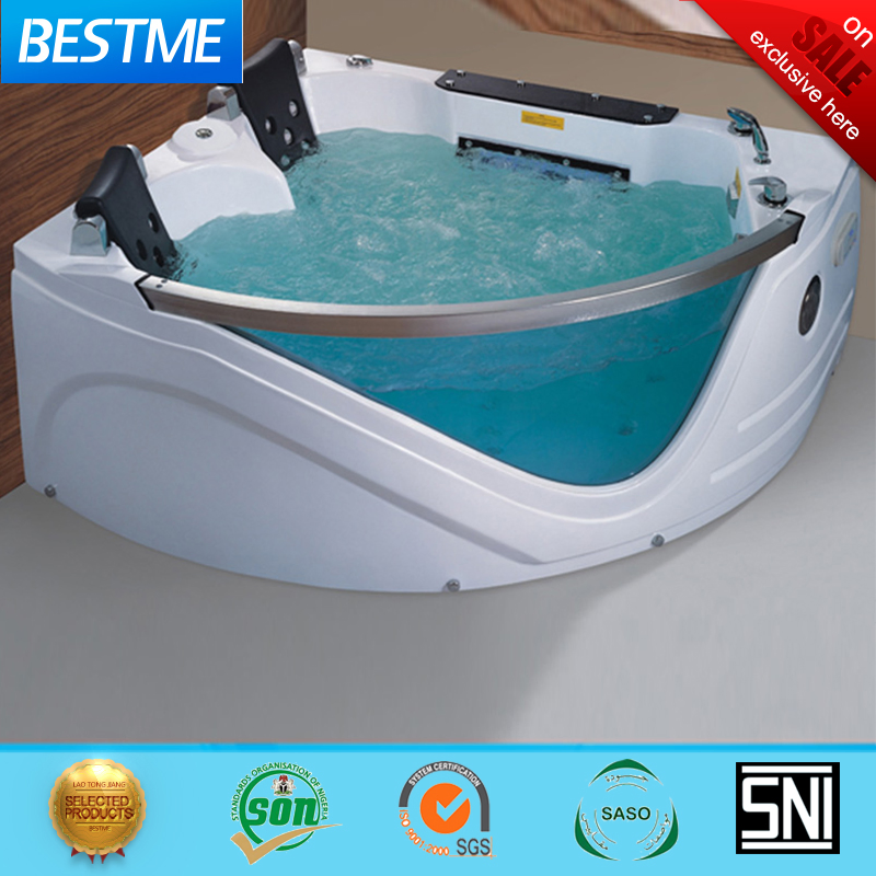 Угловая ванна для двоих с гидромассажем BESTME (KB-386)