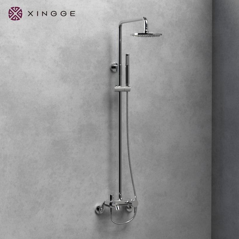 Matte Black Bathroom Sanitary Ware Shower Faucet Temperature Shower Set Waterfall Rain Water Proof Luxury Shower Set