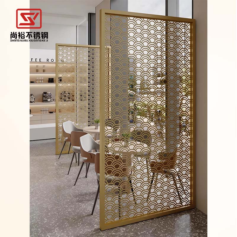 Metal Privacy Screen Fence Decorative Panel Wall Art Outdoor or Indoor Stainless Steel Screen Partition