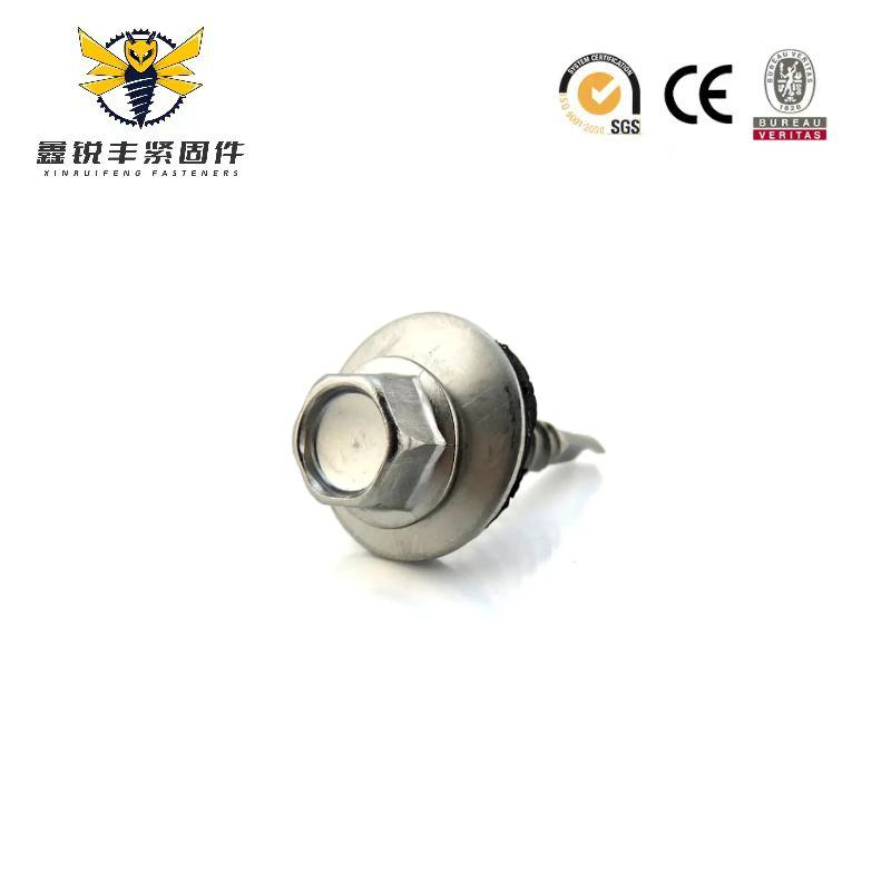 China Manufacturers Stainless Steel Hex Head Patta Self Drilling Sheet Metal Roofing Screw with Rubber Washer