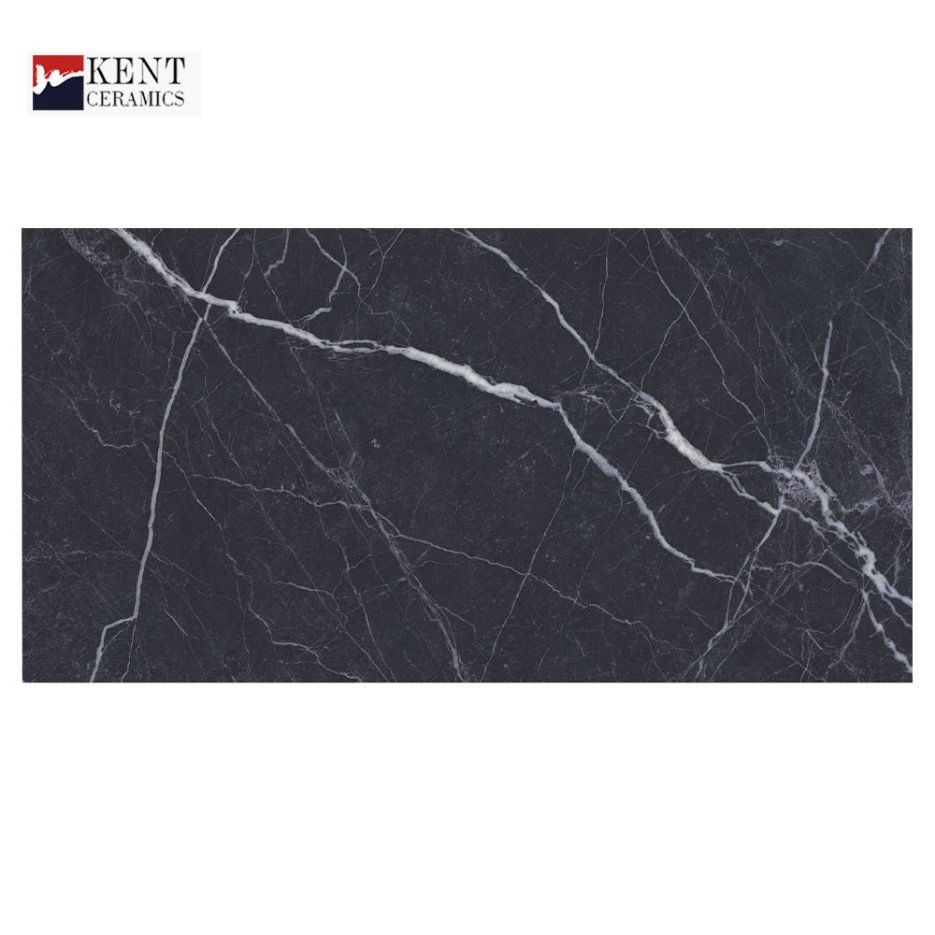 Керамогранит 600x1200 мм черно-белый мрамор