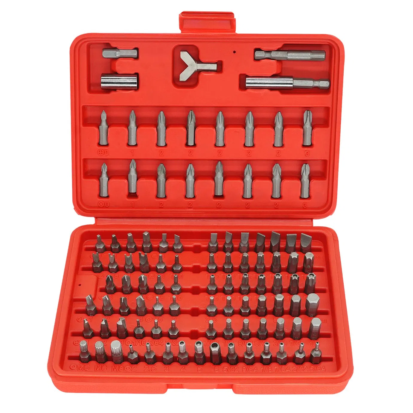100 PCS Carbon Steel Screwdriver Tip Set