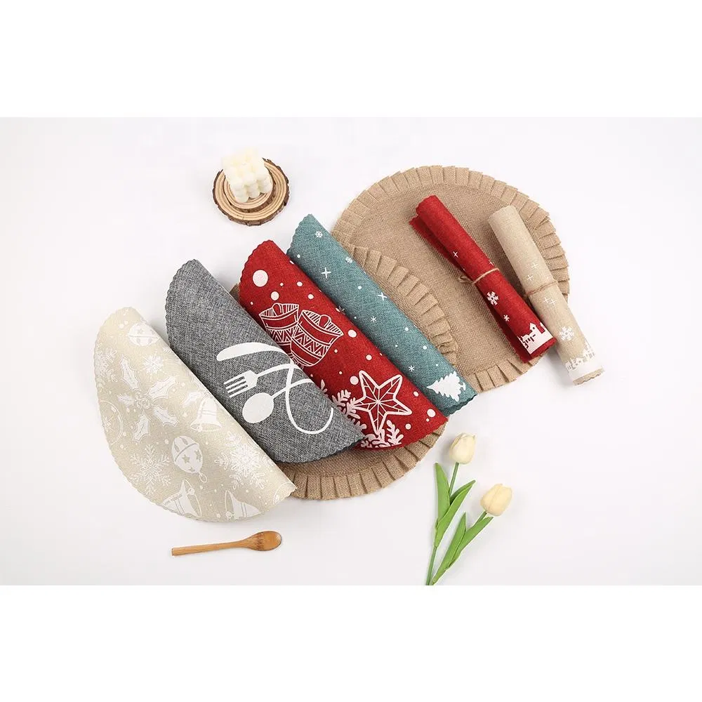 Custom Classic Jute Table Placemats for Dining Table for Parties and Weddings