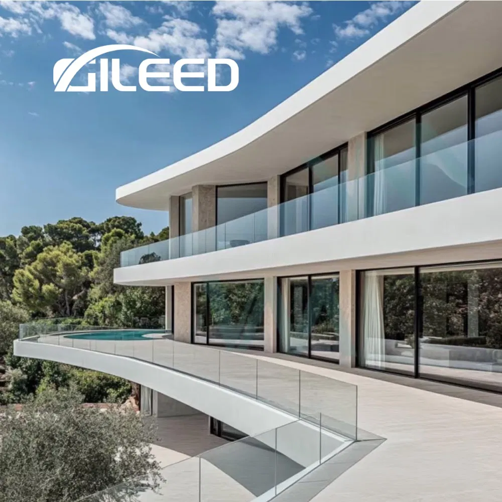 Residential Transparent Glass Railing Frameless for Baluster Laminated 5mm Tempered Glass