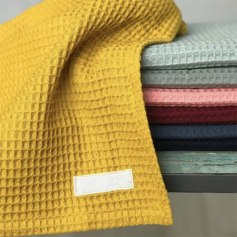 Bamboo Cotton Muslin Gauze Throw Personalized Waffle Baby Blanket