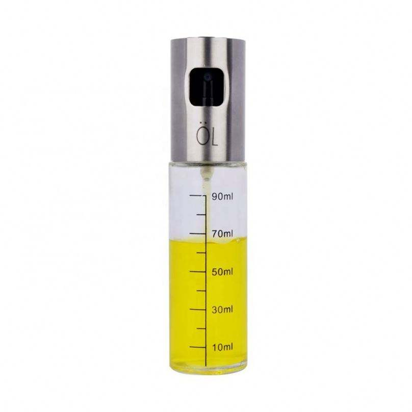 Home and Kitchen Oil Sprayer Glass Bottle and Stainless Steel 100ml Olive Oil Sprayer for Cooking