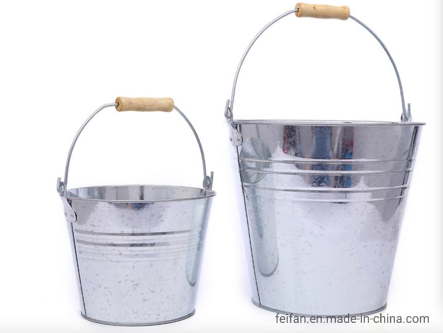 Galvanized Steel Bucket with Wooden Handle/Ice Bucket/Water Bucket