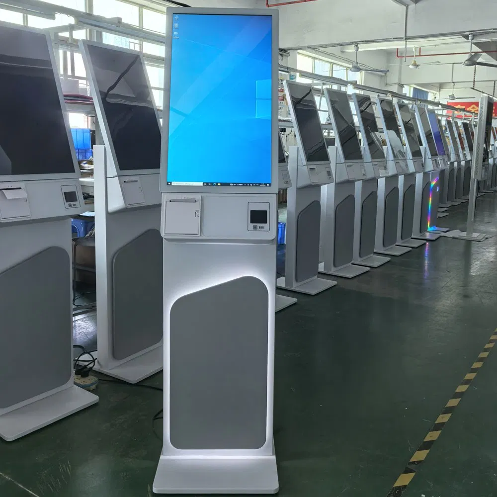 27 Inch Floor Standing Self Service Payment Kiosk with Qr Scanner Printer