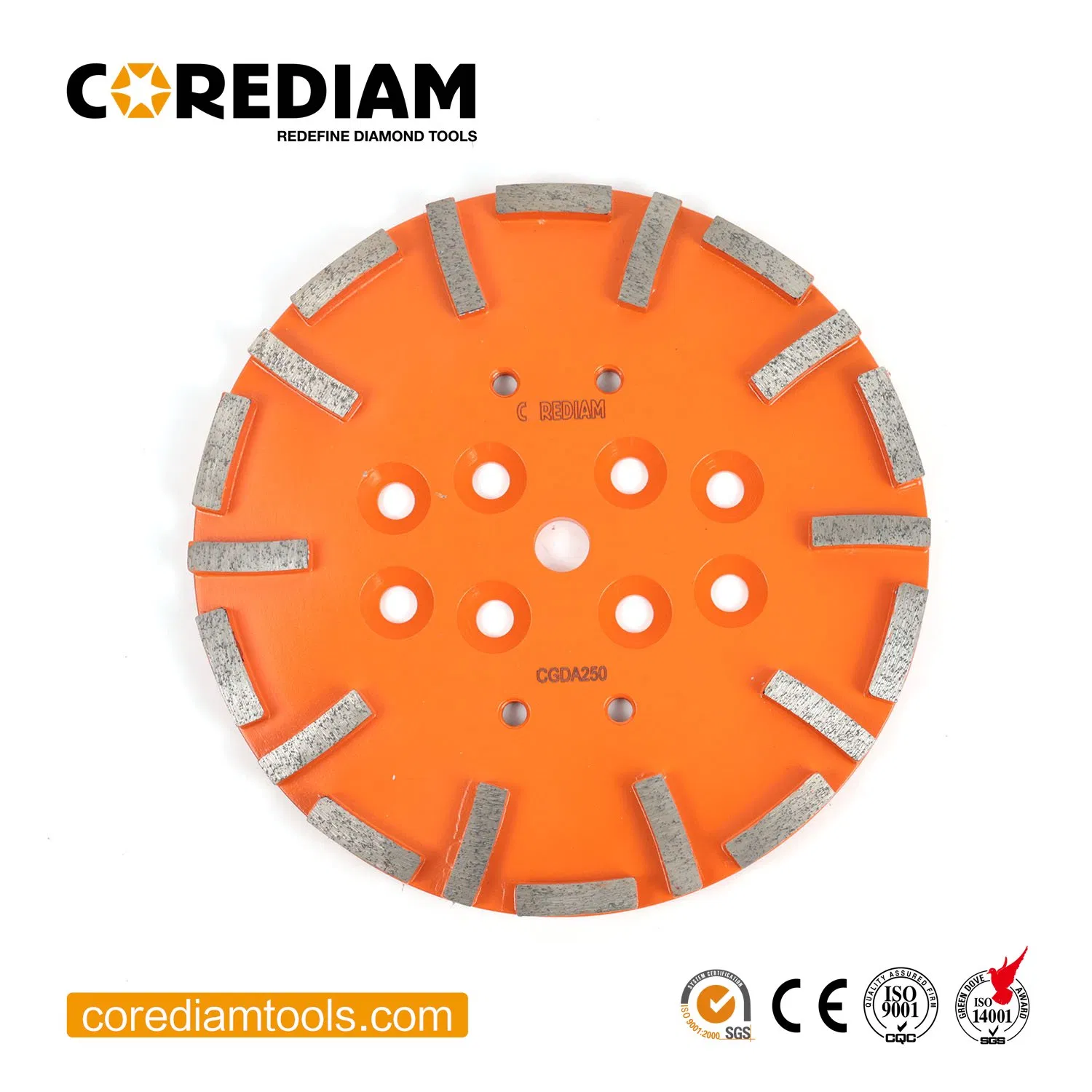 Алмазный шлифовальный диск D250 для бетона