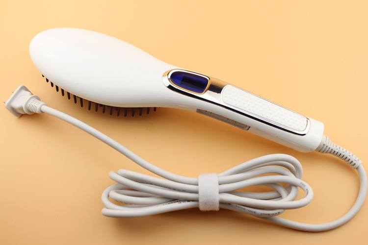 LCD Display Electric Hair Straightener Brush, Straightening Irons