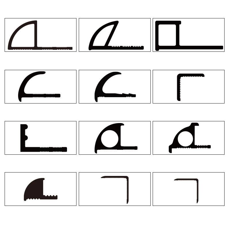 Foshan Rongyi Plastic Marble Texture Edge Decoration Ceramic Round PVC Tile Trim Angle for Wall Corner