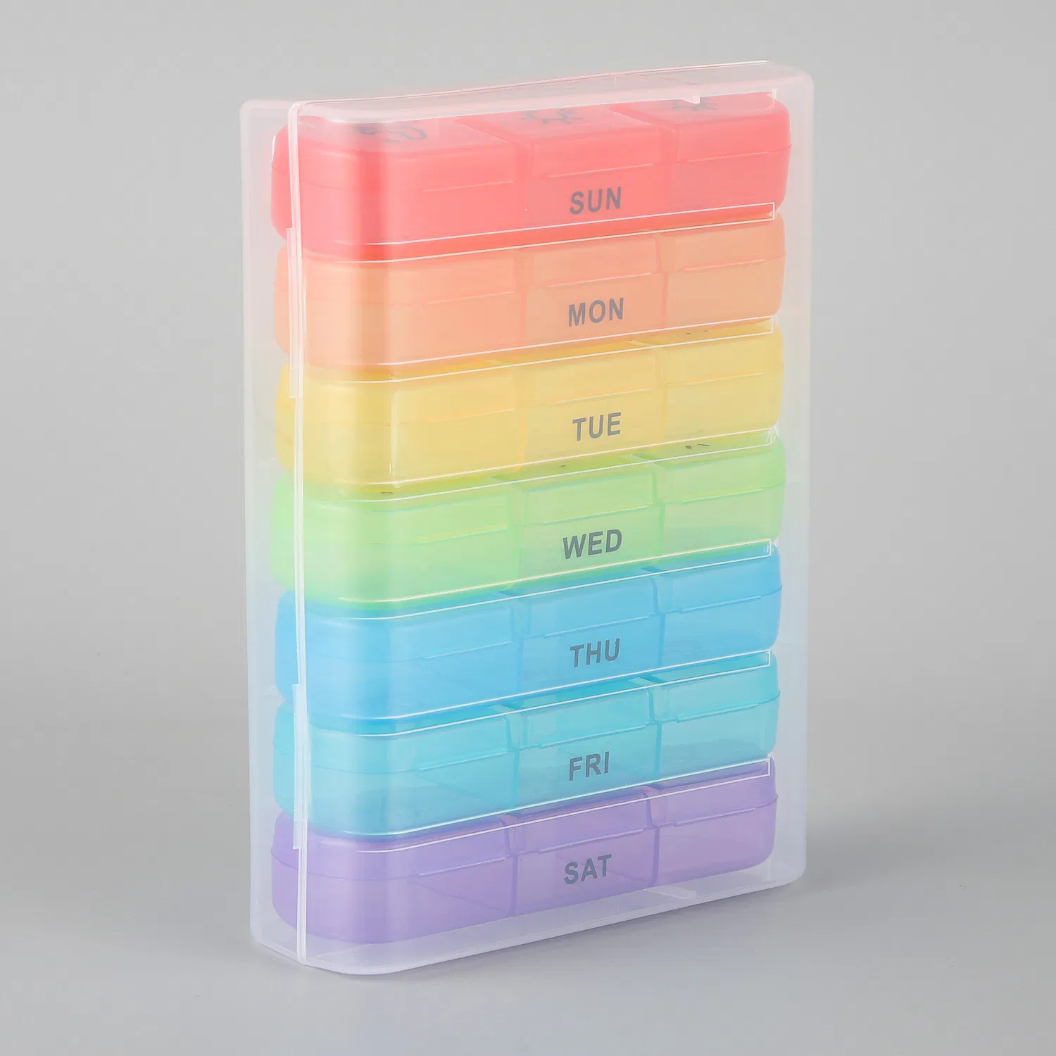 Factory Outlet Wholesale 6 in 1 PP Plastic Portable Pill Case
