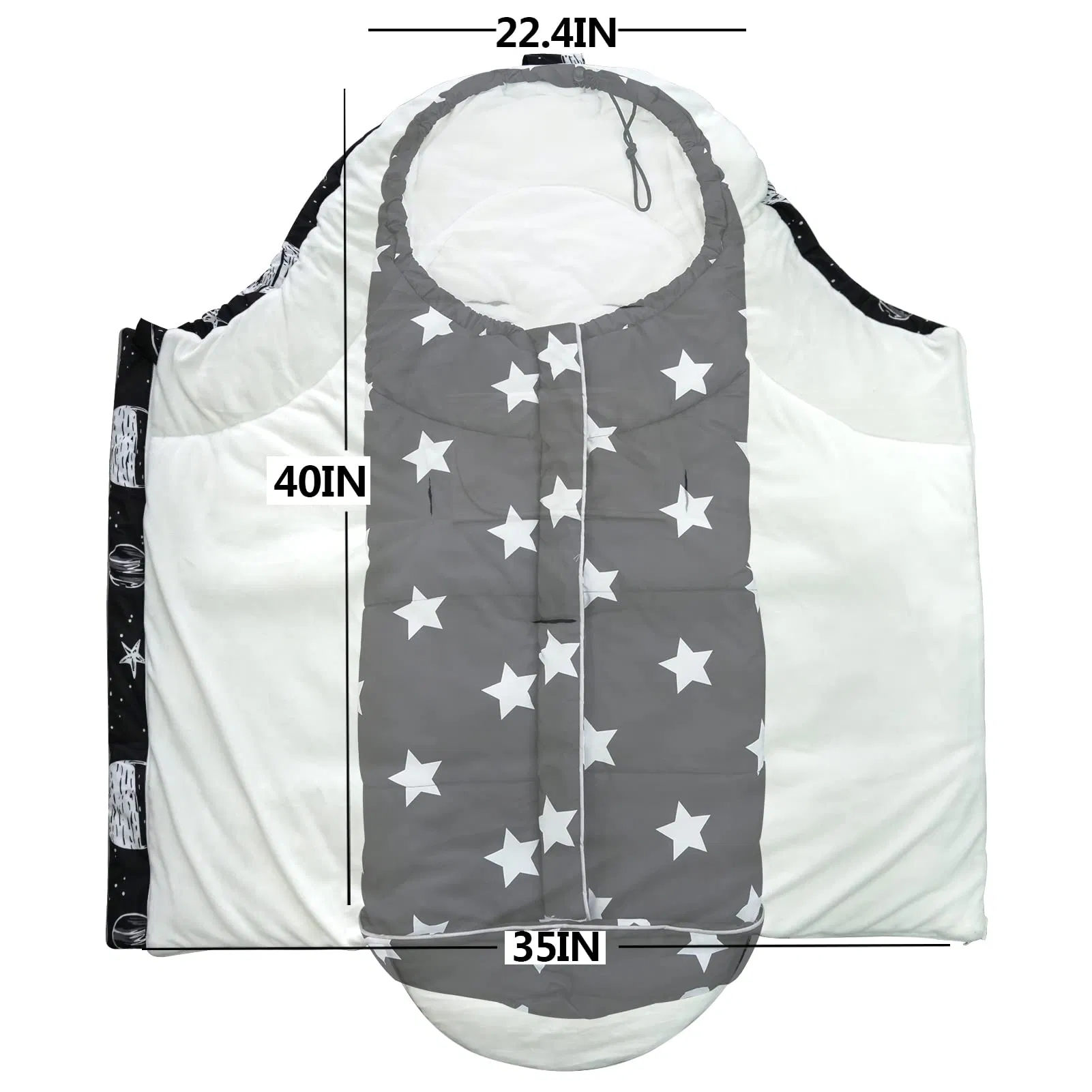 Wholesale Price Strollers Sleeping Bag with Pattern Winter Footmuff Baby Bunting Bag