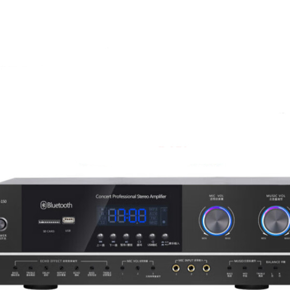 Hot Selling KTV Bluetooth Amplifier Optical Fiber Coaxial High-Power Air Defense Household