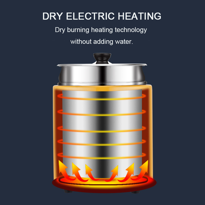 Factory Various Food Warming Equipment 11L Dry Electric Soup Pot with Lid