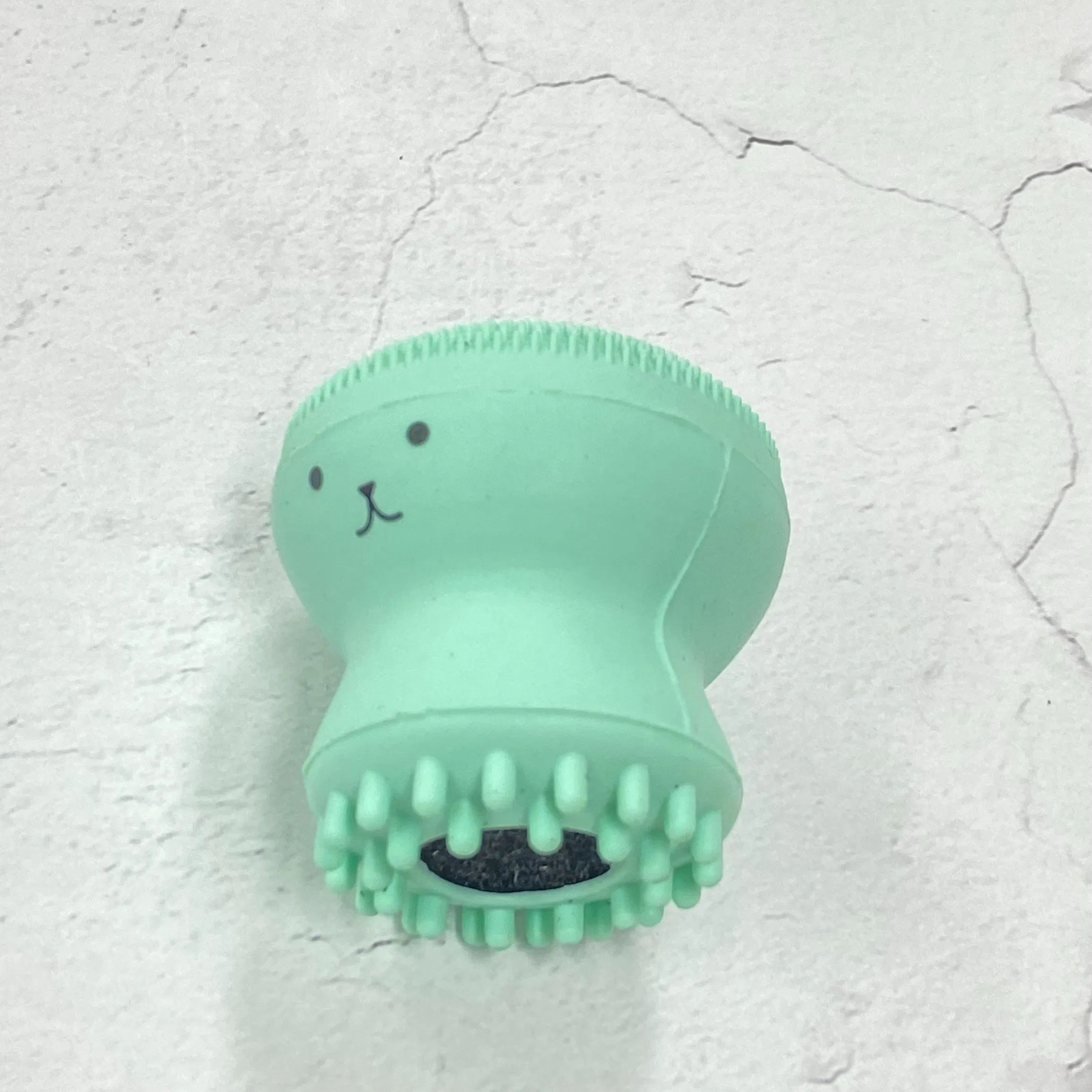 Soft Hair and Silicone Body Wash Facial Instrument Double-Sided Facial Cleansing Brush