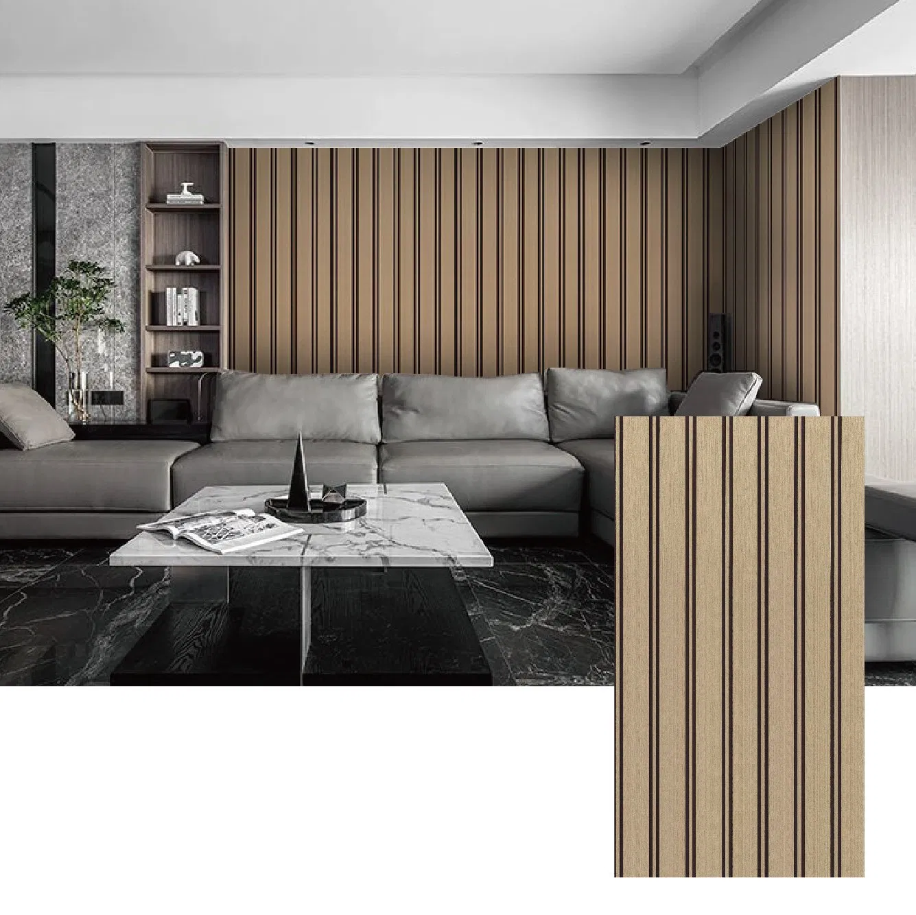 Modern PVC Composite Wall Cladding Waterproof Fireproof Moisture-Proof for Interior Decoration Wall Panel