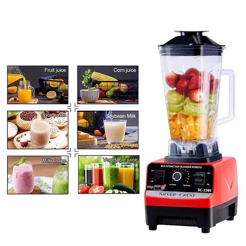 2024 Hot Sell 2 in 1 Heavy Duty Commercial Kitchen Household Fresh Fruit Juicer Electrical Silver Crest Smoothie Mixer Blender