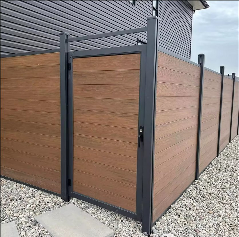 Забор WPC 1800x1800 мм с алюминиевым столбом