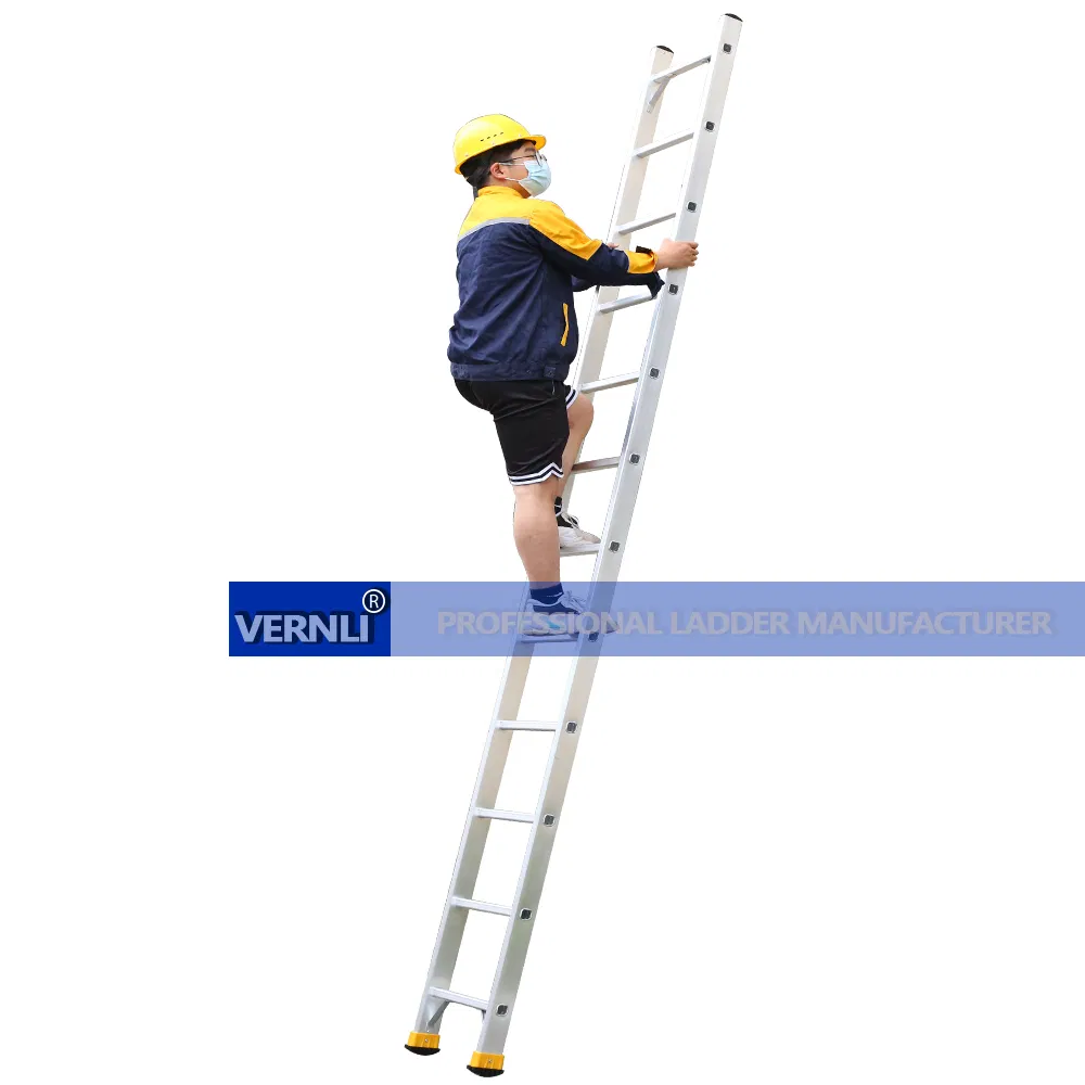 Single Ladder Anti-Slip Aluminum Straight Step Ladder Telescopic Ladder Aluminum