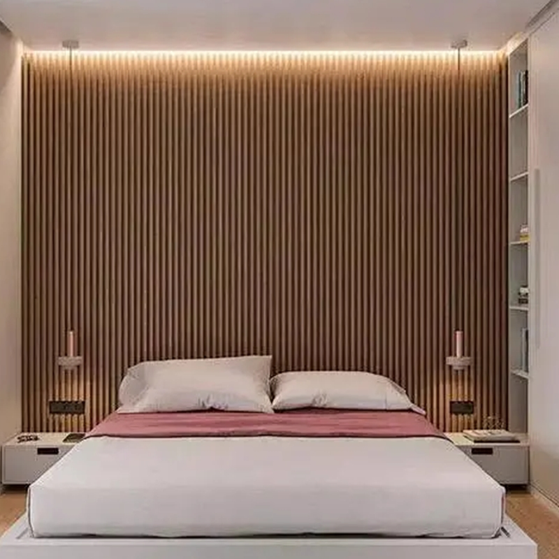 Classic Beige MDF Acoustic Wall Panels, Soundproofing Wood Paneling for Interiors