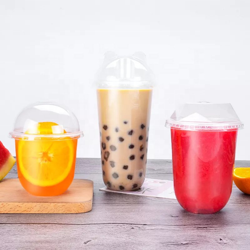 Custom Frosted Fat Juice Milk Tea Takeaway Reusable Plastic Cup
