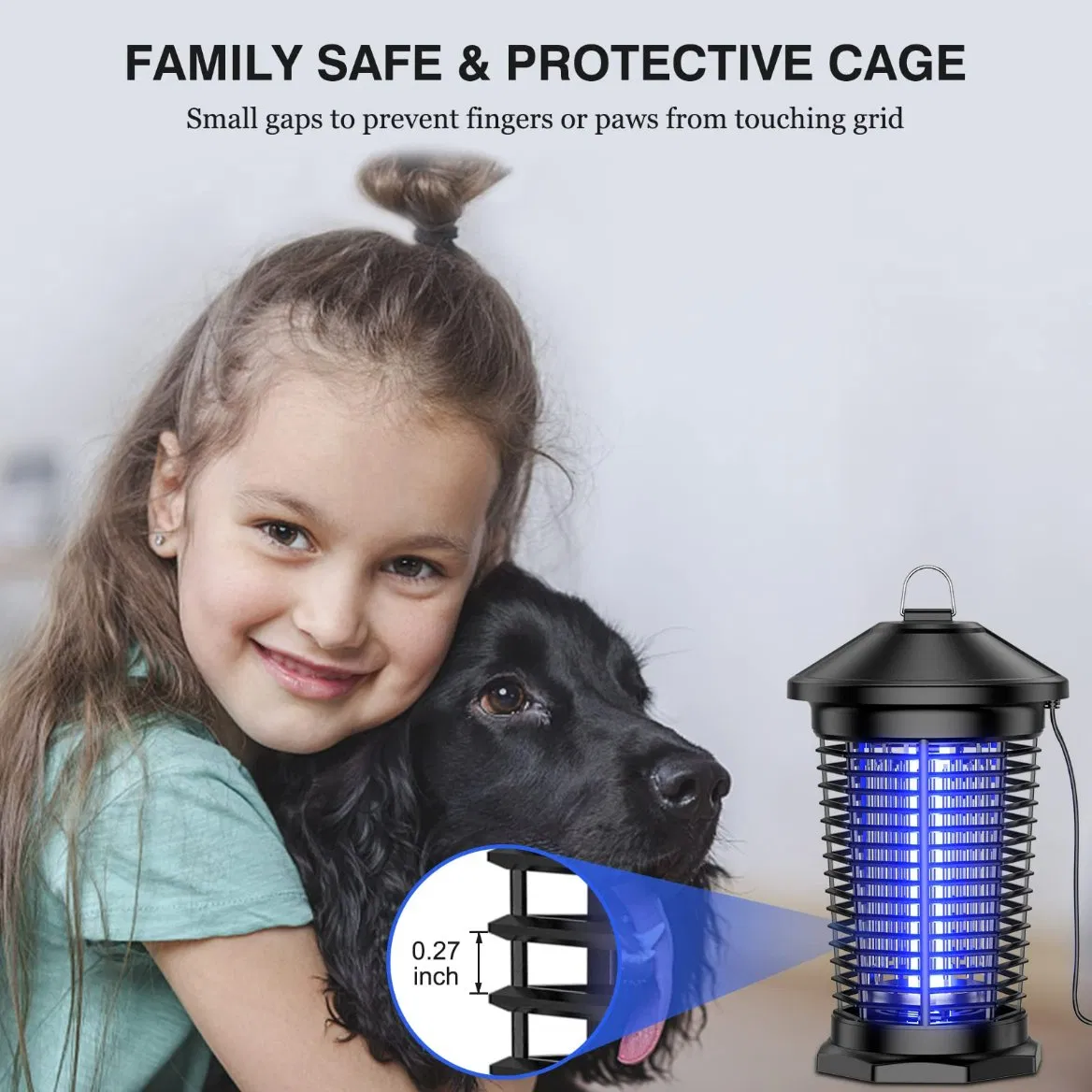 Eco-Friendly Electric Bug Zapper with Weatherproof Design for Garden Use