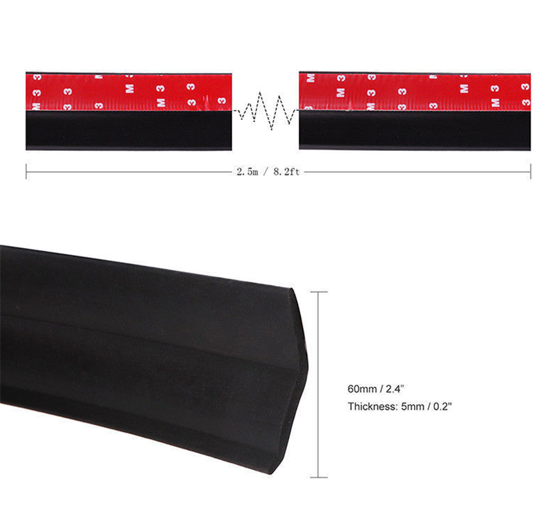 Car Front Bumper Lip Splitter Spoiler Rubber Skirt Protector