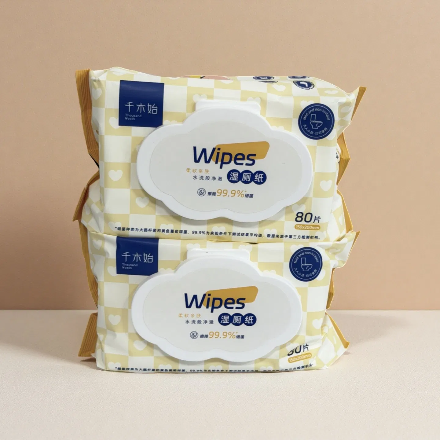 Biodegradable Flushable Wet Toilet Tissue Wipes