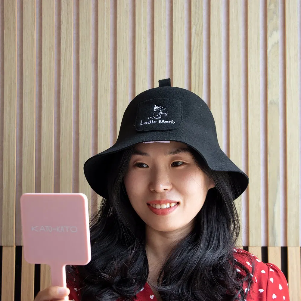 Japan Jagely Custom Merino Sauna Hat Felt Sauna Hats Buckets