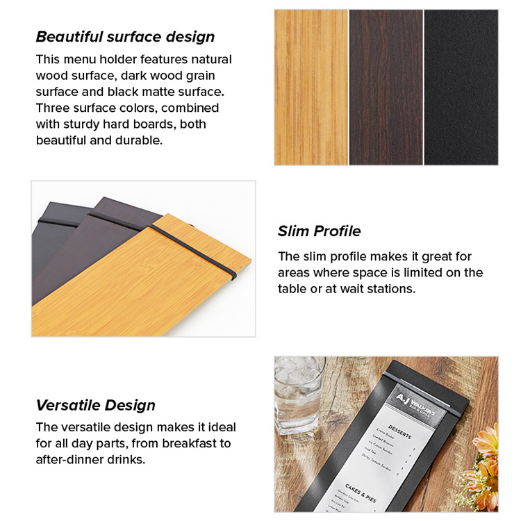 Fast Food Cafe Menu Display Board Holder with Straps