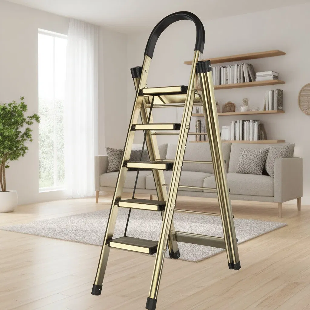2-in-1 Folding Ladder and Clothes Drying Rack Space-Saving Home Use