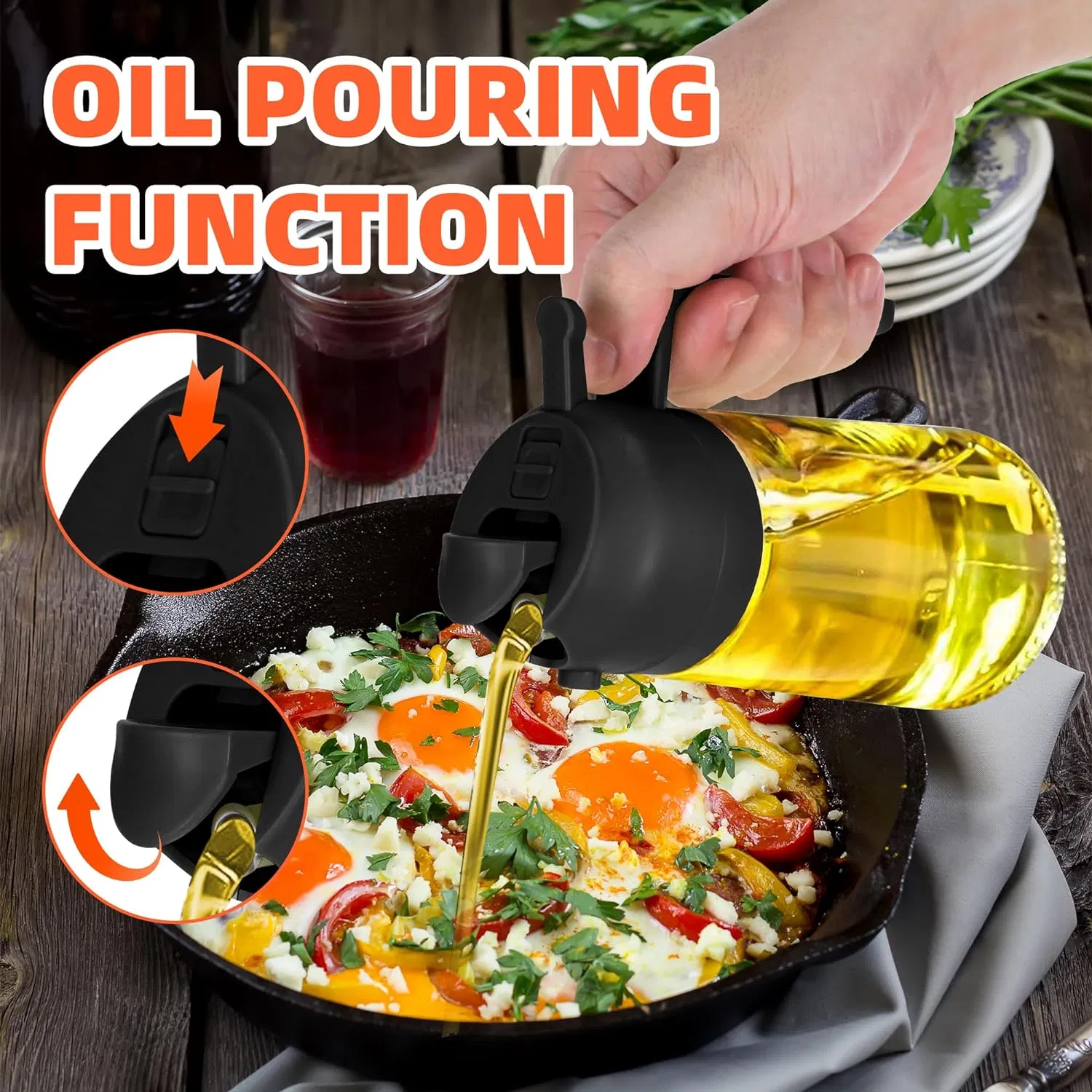 Two in One Large Caliber Press Type Reversible Oil Sprayer Oil Dispenser