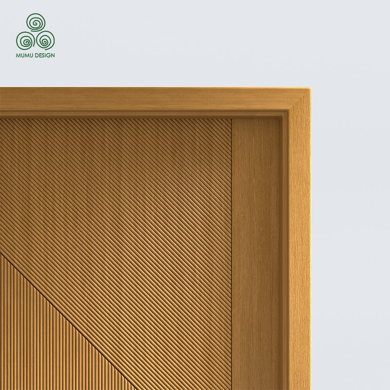 Premium Oak Walnut Main Entrance Interior Pivot Automatic Wooden Door