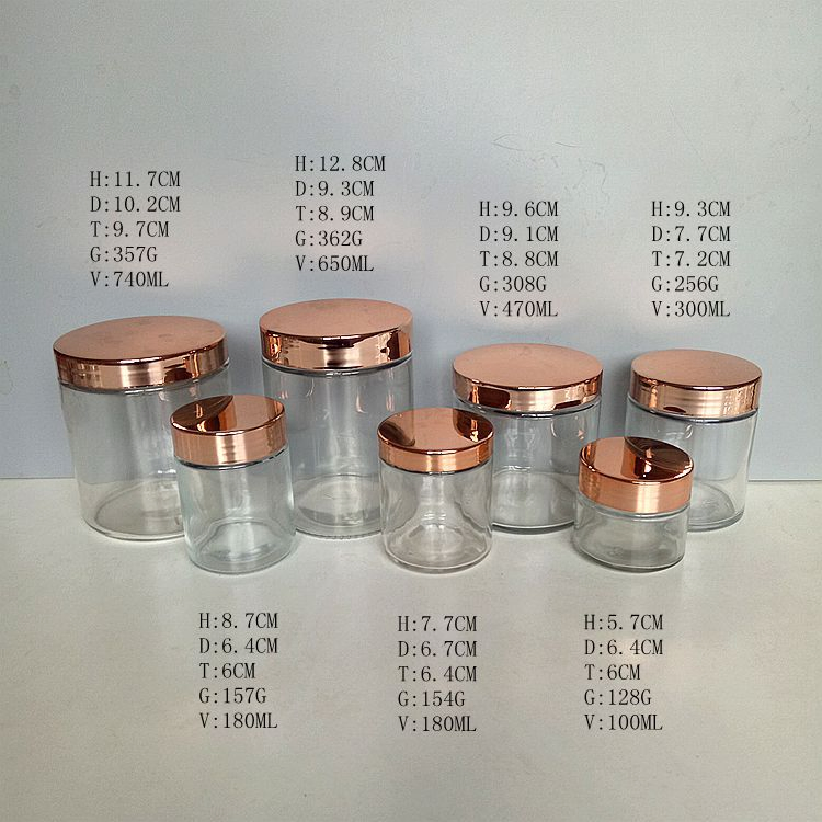 Стеклянные банки для еды с крышкой, 100-750 мл