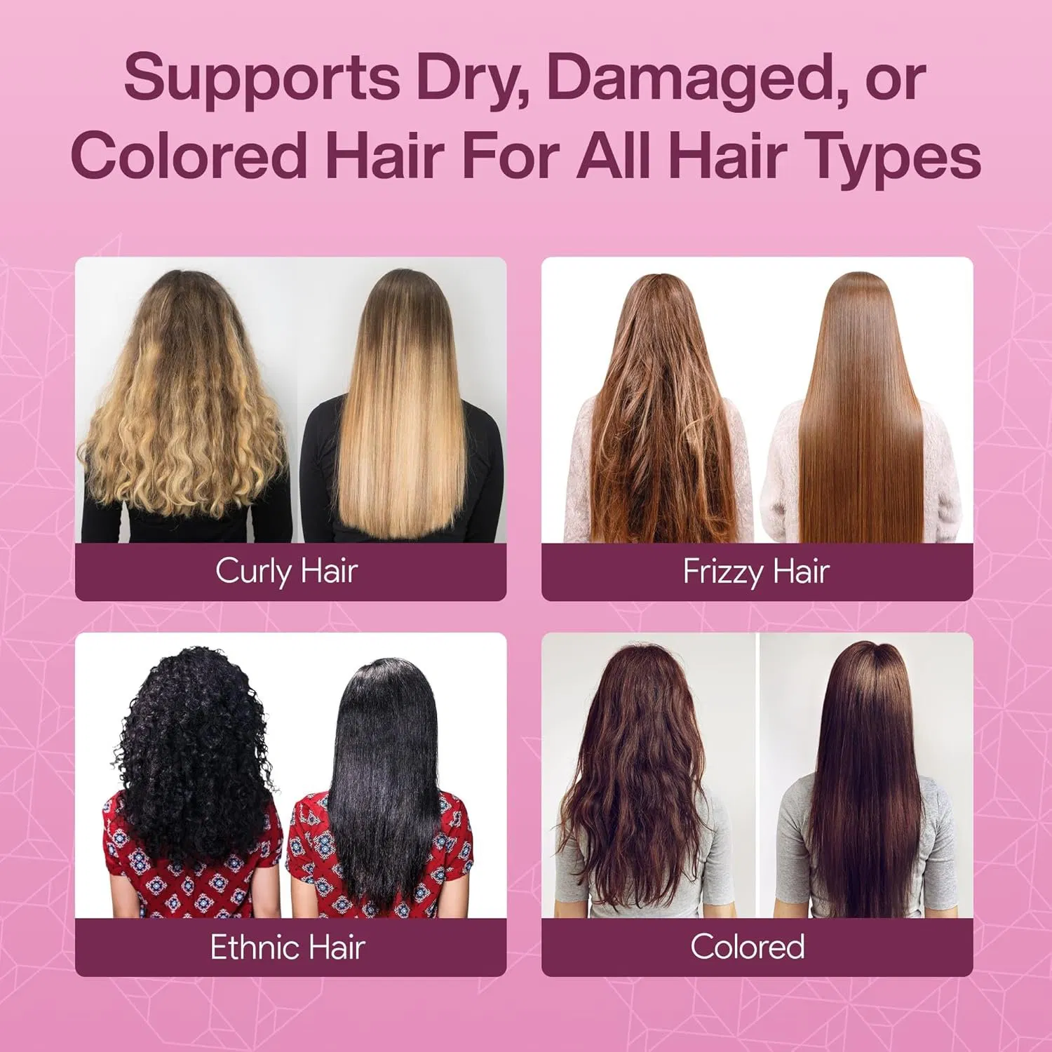 Brazilian Keratin Hair Treatment Straightening - Smooths Softens Moisturizers Adds Shine Reduces Frizz