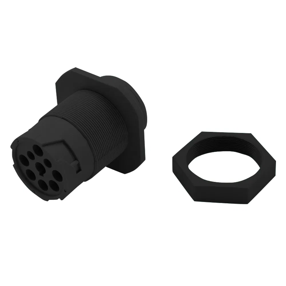 Разъём J1939 9pin Male-Female с резьбовой гайкой