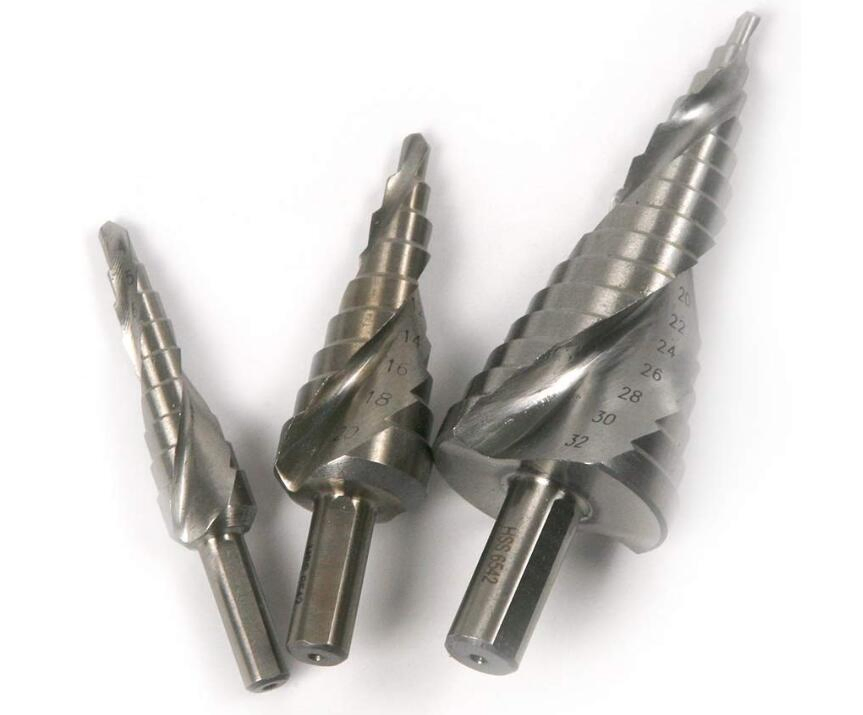 Набор ступенчатых сверл Groove Step Drill Bit, 3 шт.