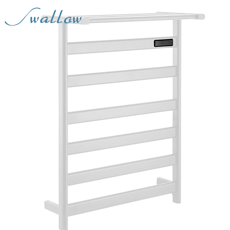 New 304 Stainless Steel Carbon Fiber Tube Heated Towel Rail Electric Towel Warmer Matt Finish Anti-Fingerprint
