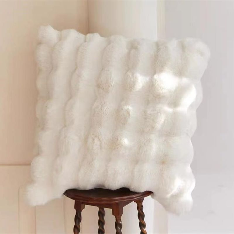 Polyester Hometextile Fur Pillow Cushion of Gift Sofa Cover Wholesale Pillowcase