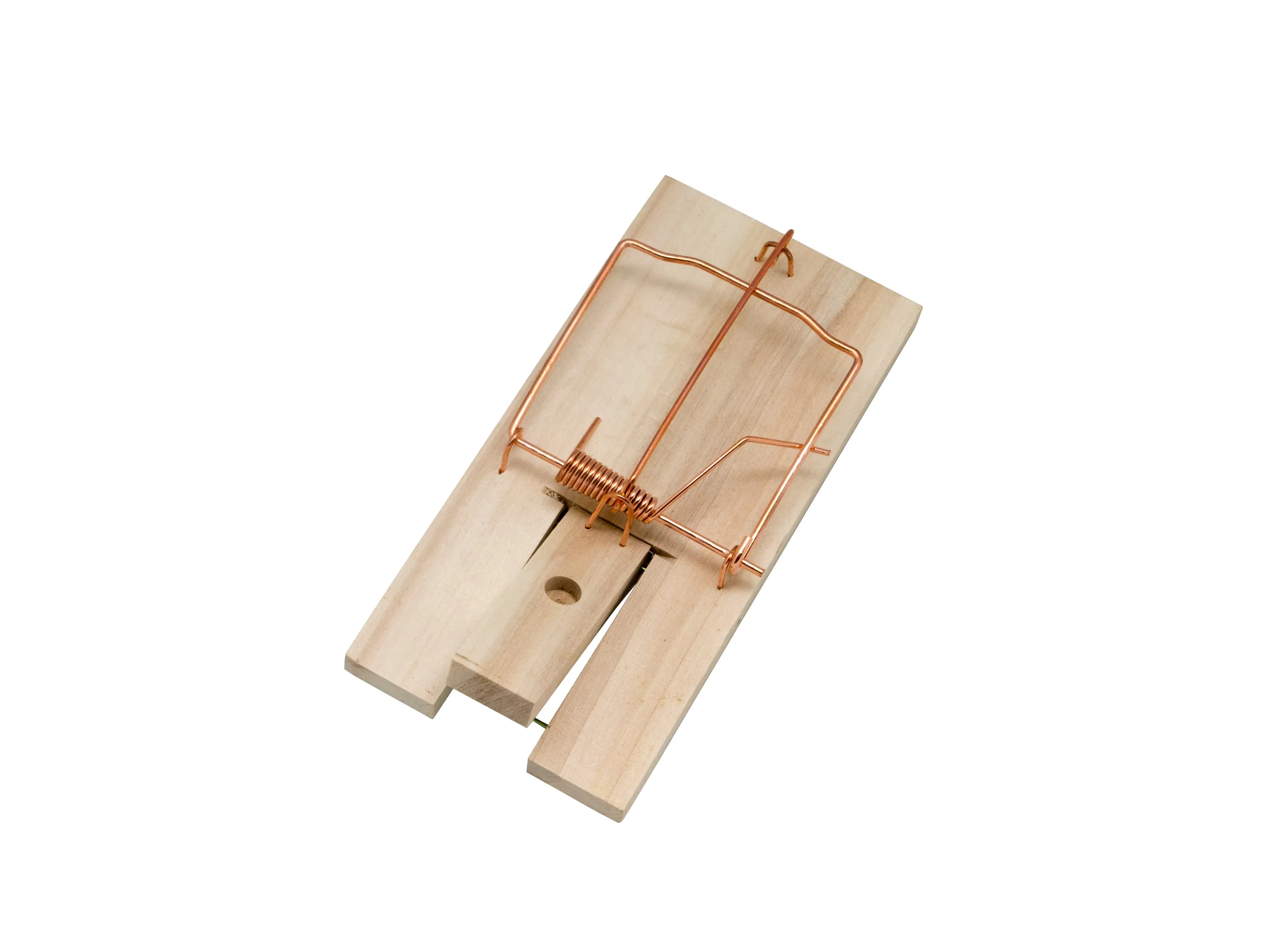 Wooden Plate Metal Wire Rat Trap Mouse Trap