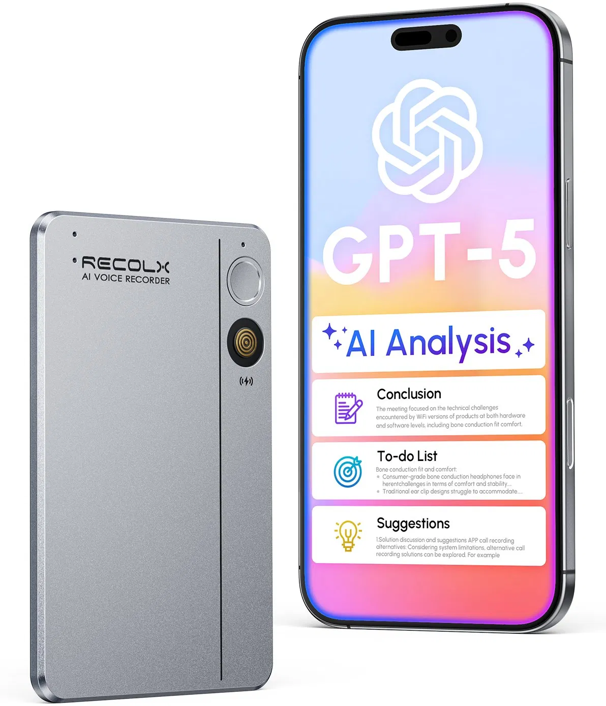 Advanced Ai Voice Recorder with 30 Hours Digital Recording Time