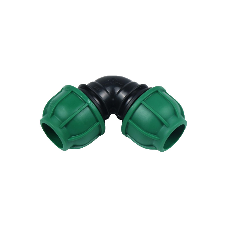 Irrigation PP Compression Fittings Elbow 20-110mm Pn16 Quick Connectors for HDPE Pipe Water Supply