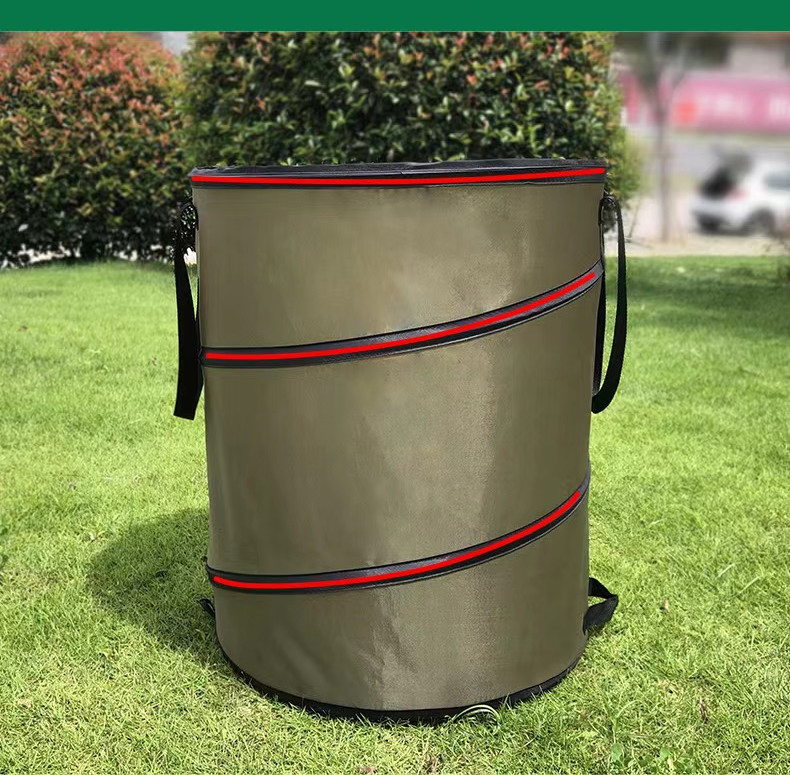 Collapsible Garden Bag 47gallon, Collapsible Leaf Bags with Hard Bottom, Heavy Duty Yard Waste Bag Leaf Bin, Leaf Pop up Trash Can